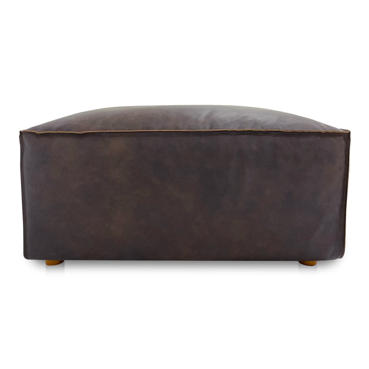 Moe's Home Collection - Form Ottoman Espresso Brown Leather - XQ-1003-20 | American Home Furniture
