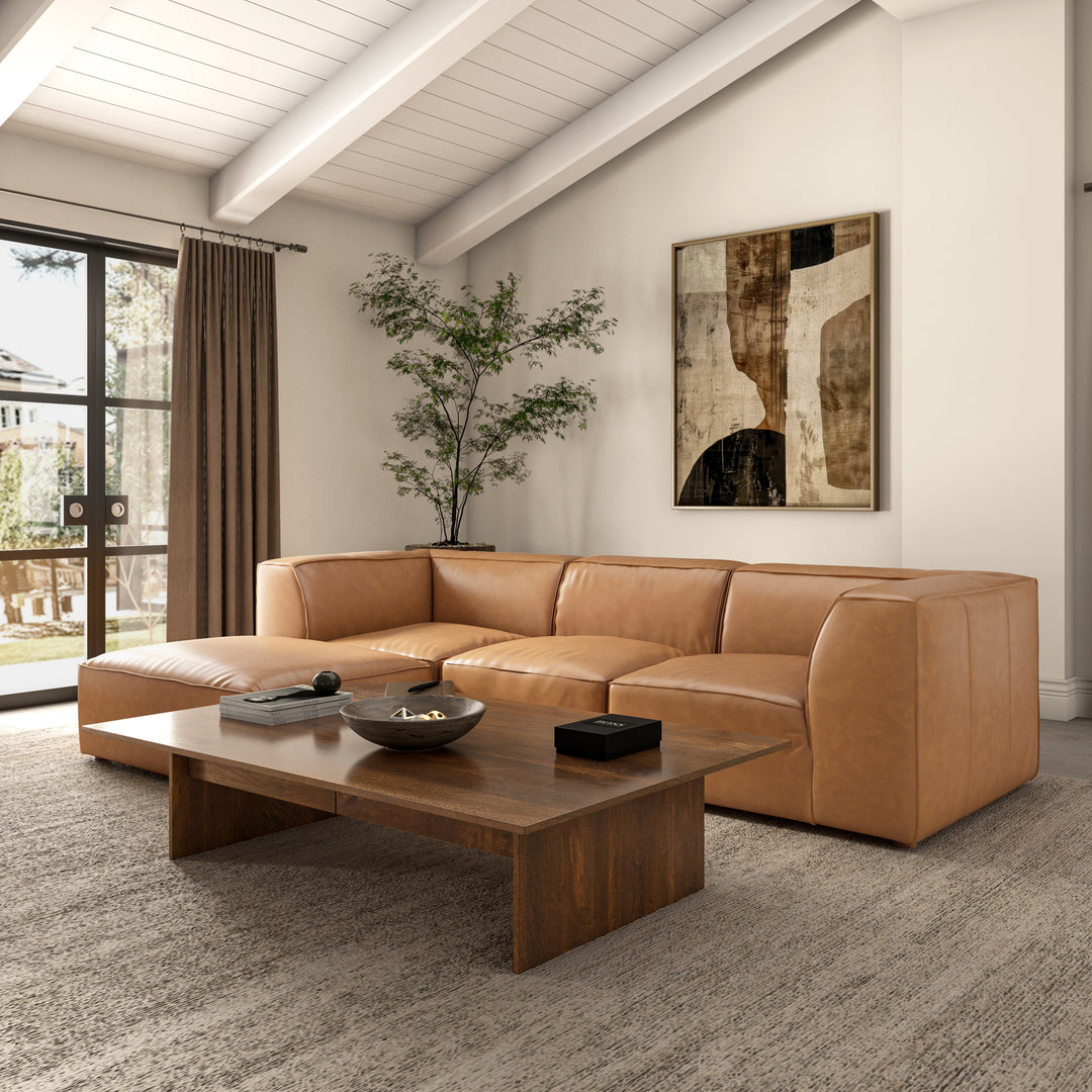 Moe's Home Collection - Form Lounge Modular Sectional Sonoran Tan Leather - XQ-1005-40 | American Home Furniture