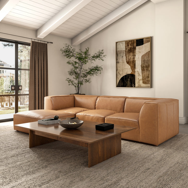 Moe's Home Collection - Form Lounge Modular Sectional Sonoran Tan Leather - XQ-1005-40 | American Home Furniture