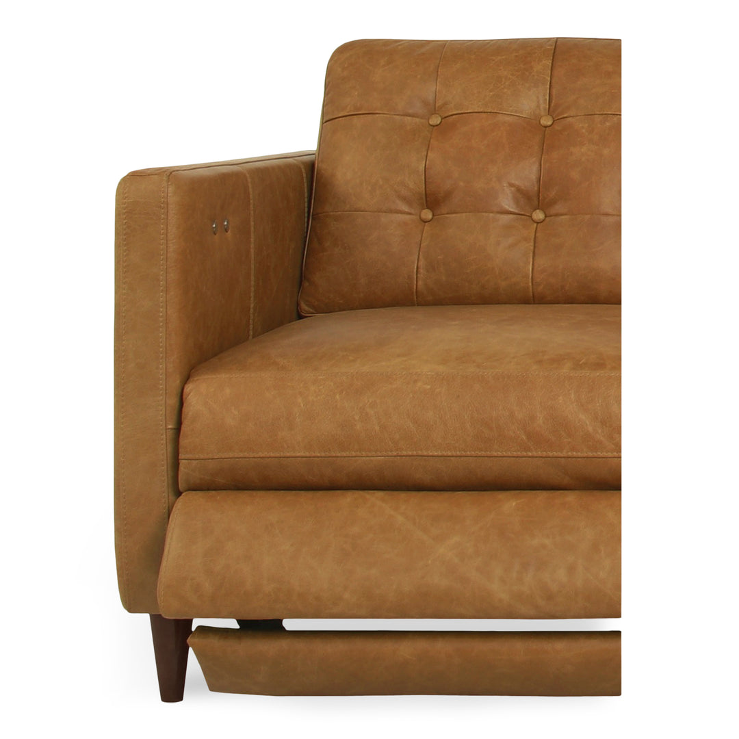 Moe's Home Collection - Bridgers Power Recliner Sofa Tan Leather - XQ-1011-40 | American Home Furniture