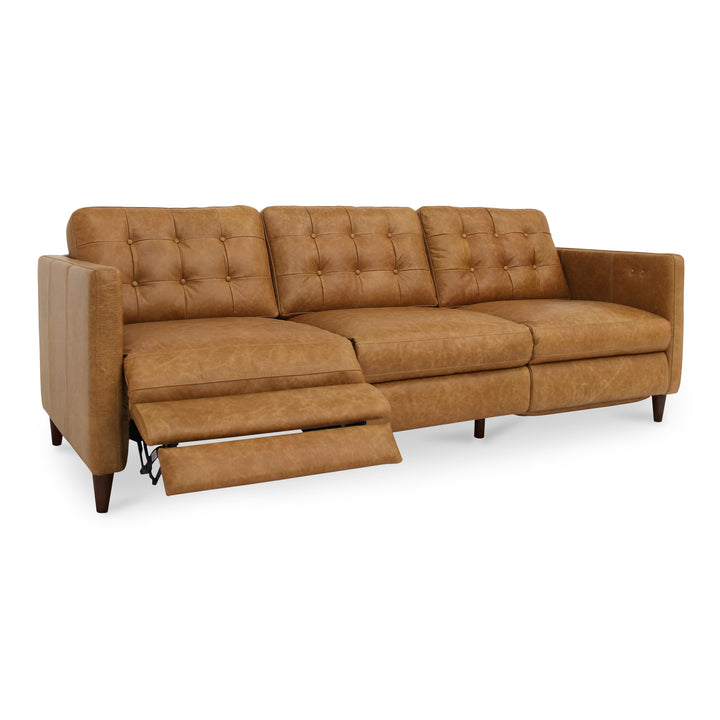 Moe's Home Collection - Bridgers Power Recliner Sofa Tan Leather - XQ-1011-40 | American Home Furniture