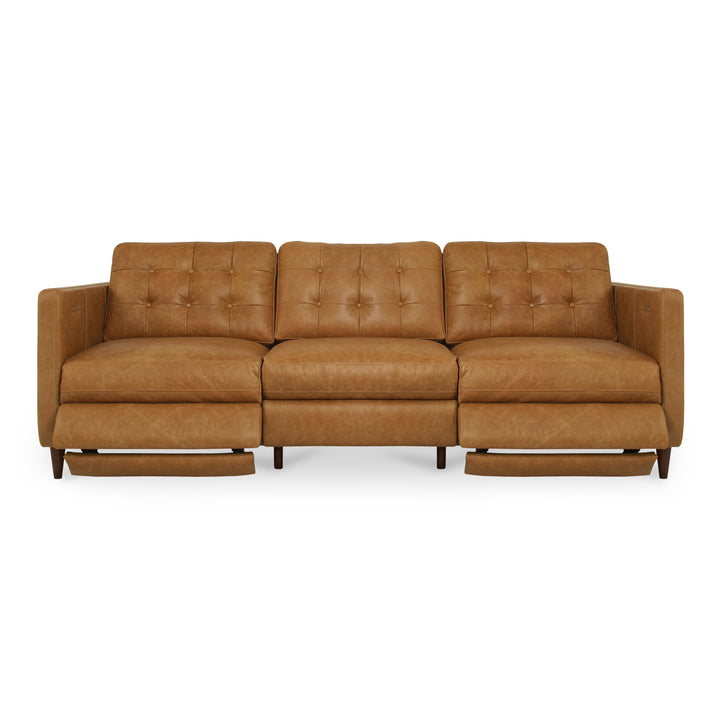 Moe's Home Collection - Bridgers Power Recliner Sofa Tan Leather - XQ-1011-40 | American Home Furniture