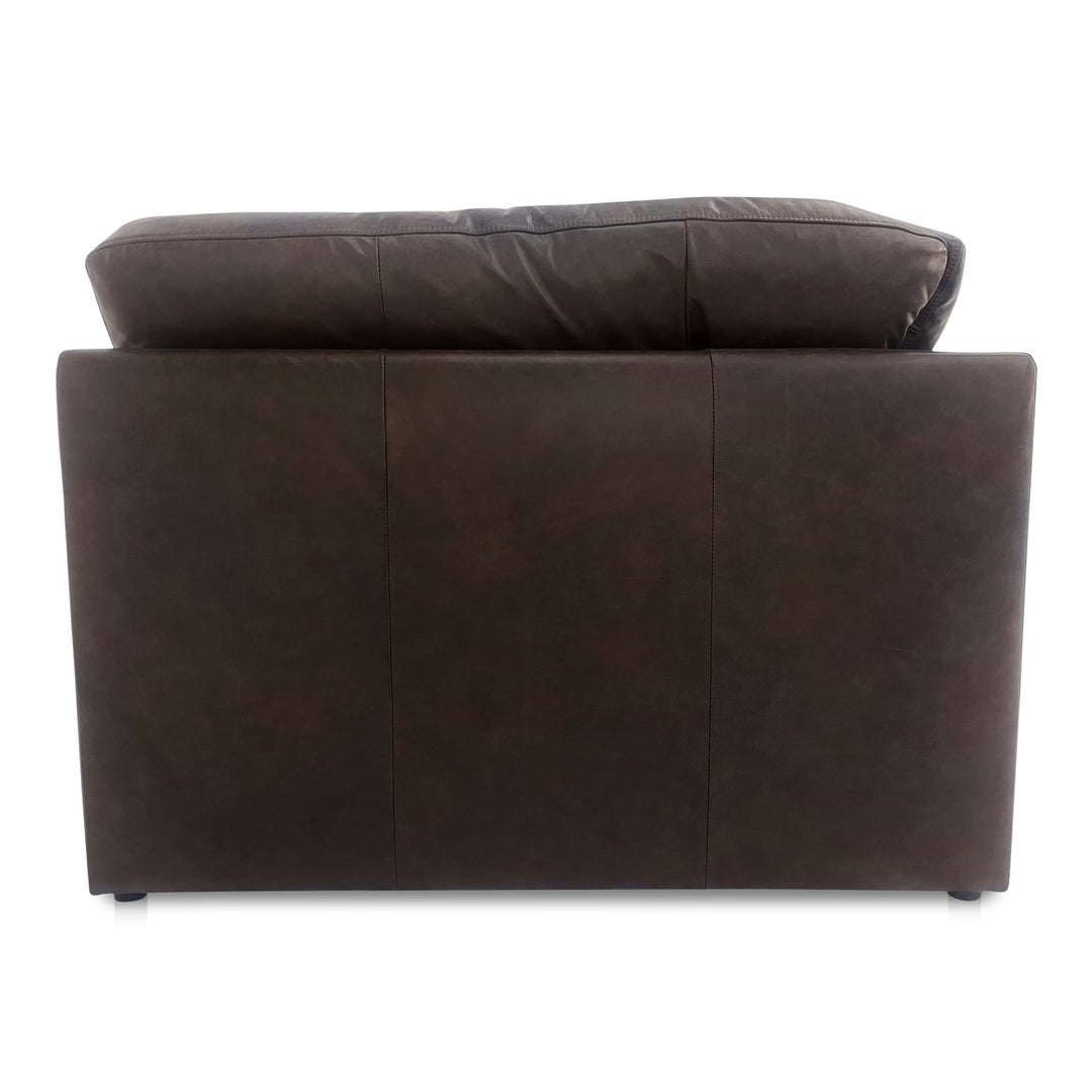 Moe's Home Collection - Thurlow Corner Chair Espresso Brown Leather - XQ-1015-20 | American Home Furniture