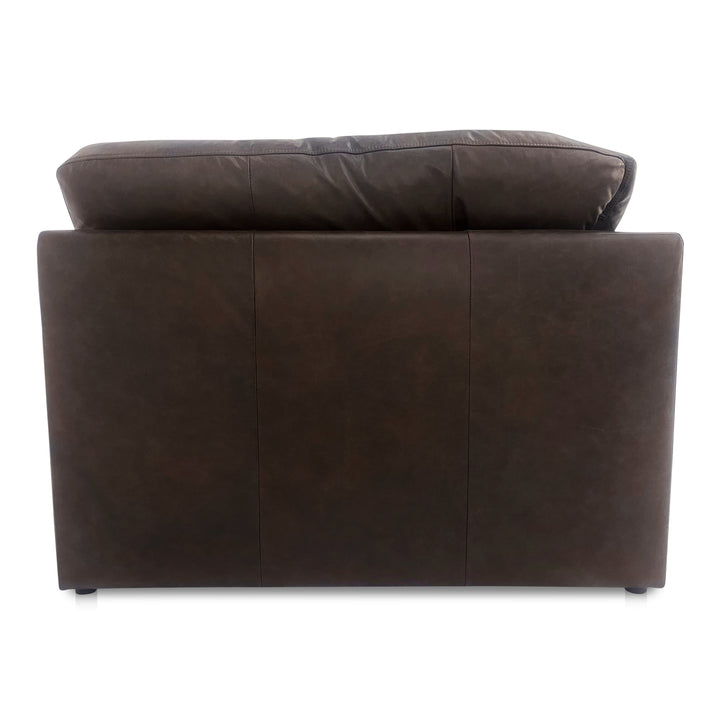 Moe's Home Collection - Thurlow Corner Chair Espresso Brown Leather - XQ-1015-20 | American Home Furniture