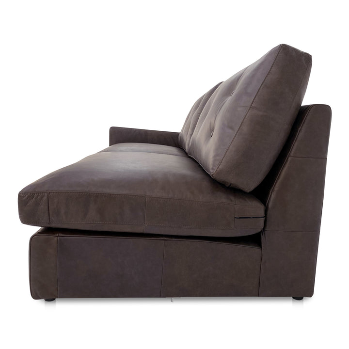 Moe's Home Collection - Thurlow Left Arm Facing Sofa Espresso Brown Leather - XQ-1016-20 | American Home Furniture