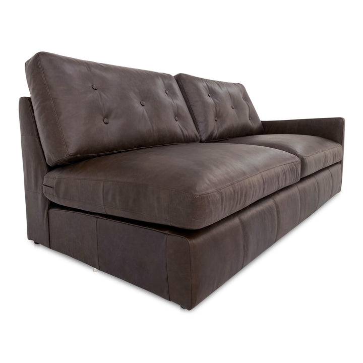 Moe's Home Collection - Thurlow Right Arm Facing Sofa Espresso Brown Leather - XQ-1017-20 | American Home Furniture