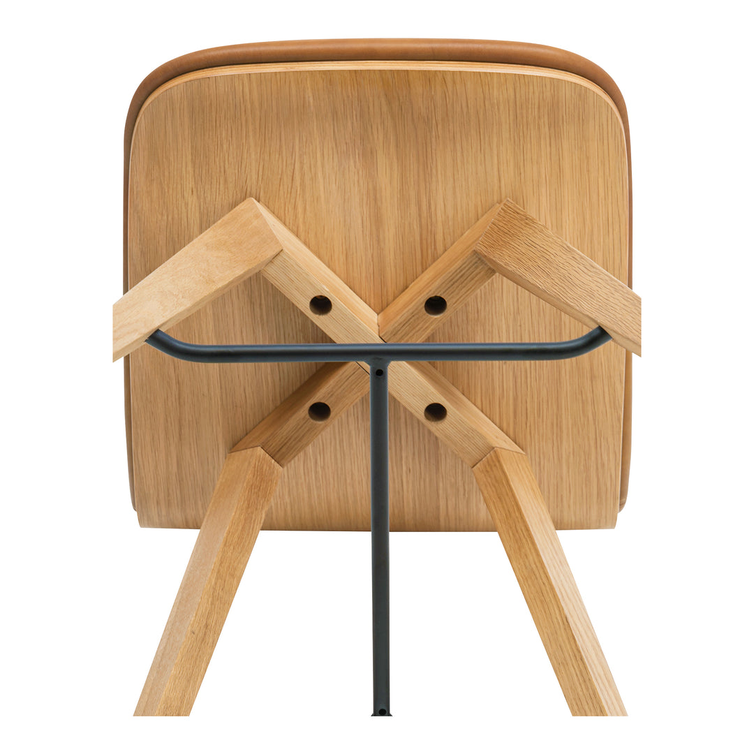 Moe's Home Collection - Napoli Leather Counter Stool Tan - YC-1020-40 | American Home Furniture