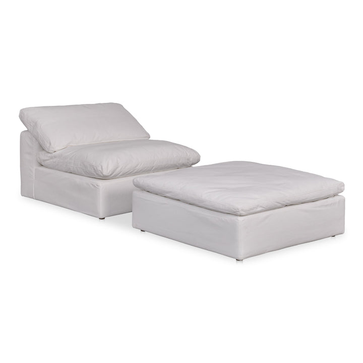 Terra Condo Ottoman Performance Fabric White
