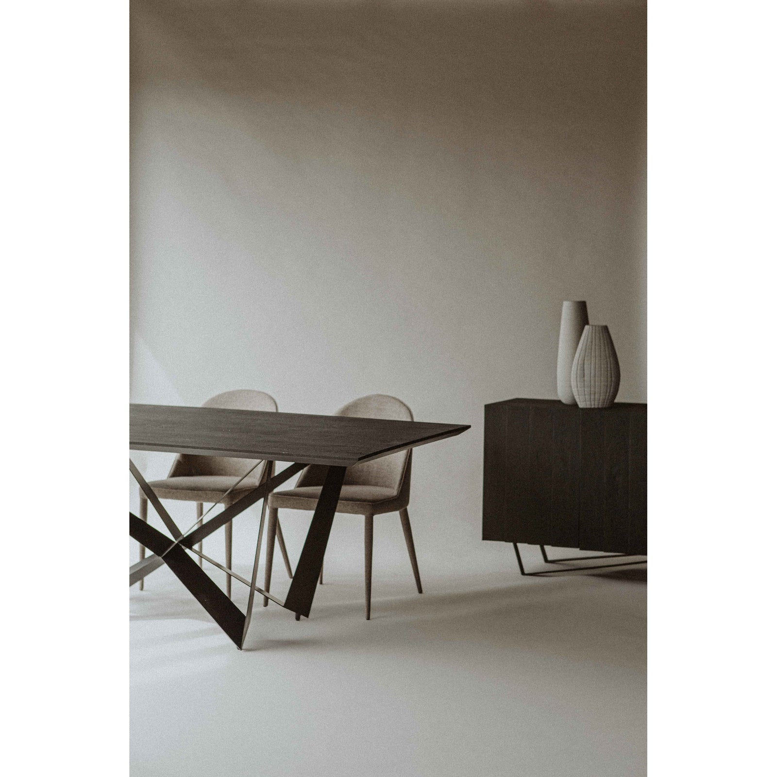 Moe's Home Collection - Burton Fabric Dining Chair Light Grey - Set of 2 - YM-1001-26 | American Home Furniture