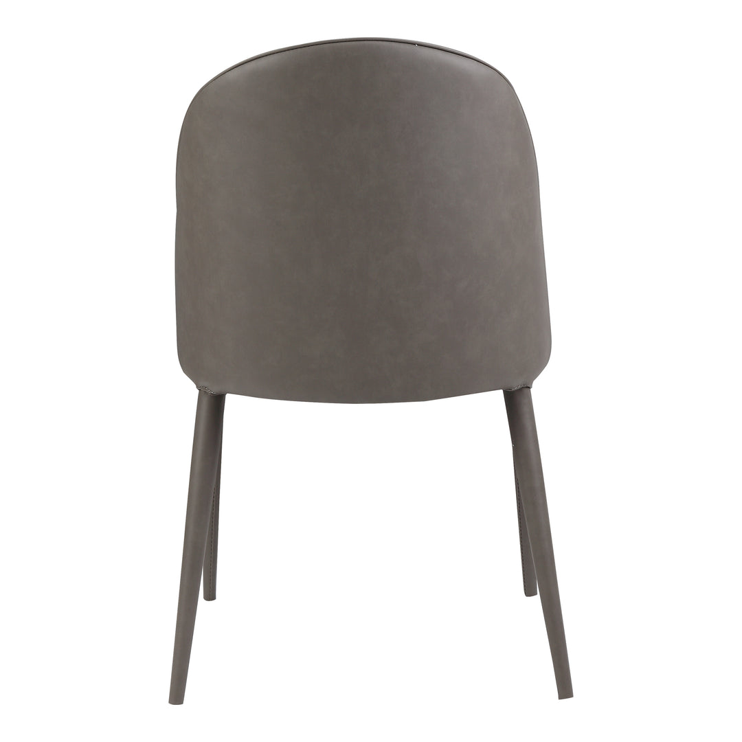 Moe's Home Collection - Burton Dining Chair Grey Vegan Leather - Set of 2 - YM-1002-26 | American Home Furniture