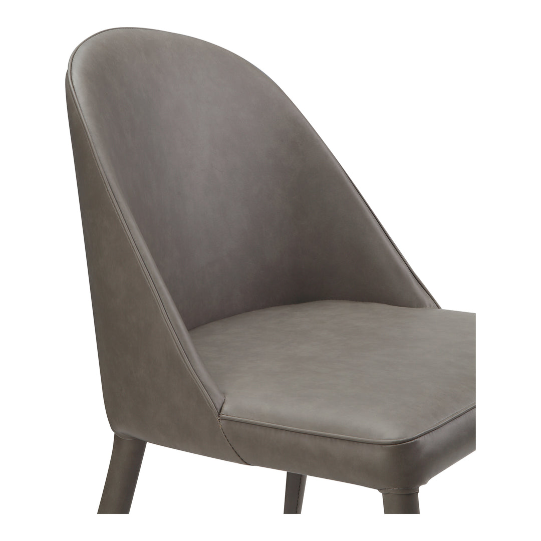 Moe's Home Collection - Burton Dining Chair Grey Vegan Leather - Set of 2 - YM-1002-26 | American Home Furniture