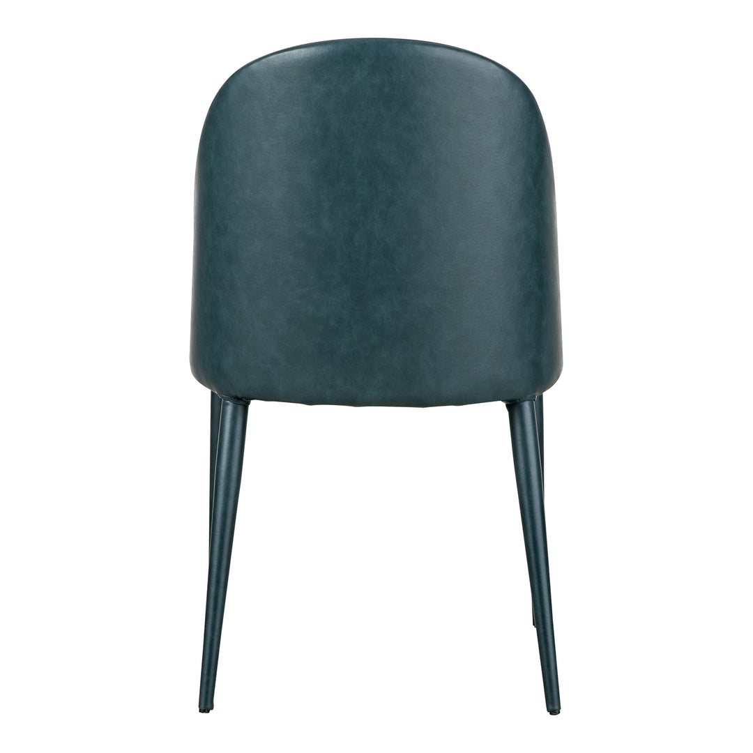 Moe's Home Collection - Burton Dining Chair Dark Teal Vegan Leather - Set of 2 - YM-1002-36 | American Home Furniture