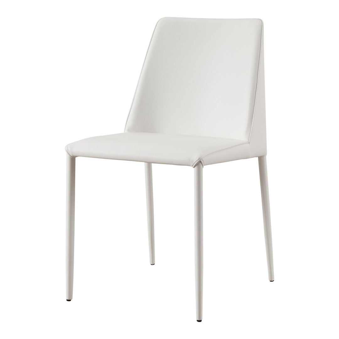 Nora Dining Chair White Vegan Leather - Set of 2