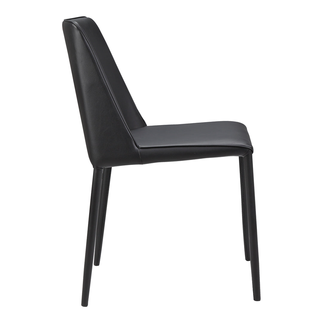 Moe's Home Collection - Nora Dining Chair Black Vegan Leather - Set of 2 - YM-1004-29 | American Home Furniture