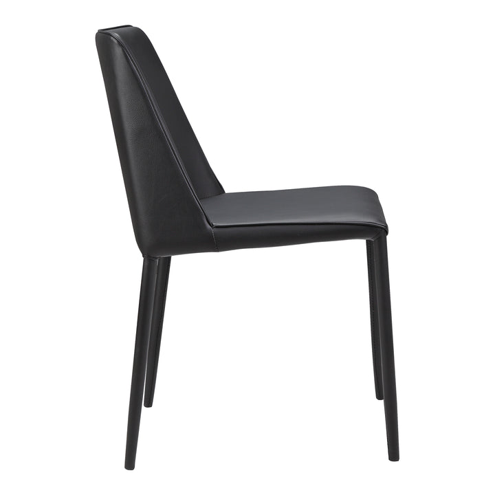 Moe's Home Collection - Nora Dining Chair Black Vegan Leather - Set of 2 - YM-1004-29 | American Home Furniture