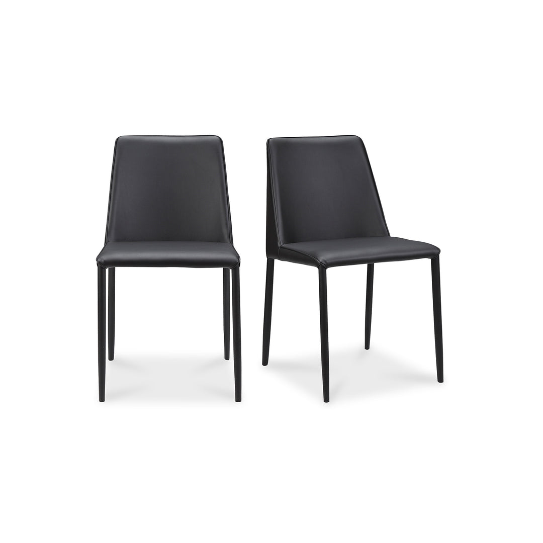 Moe's Home Collection - Nora Dining Chair Black Vegan Leather - Set of 2 - YM-1004-29 | American Home Furniture