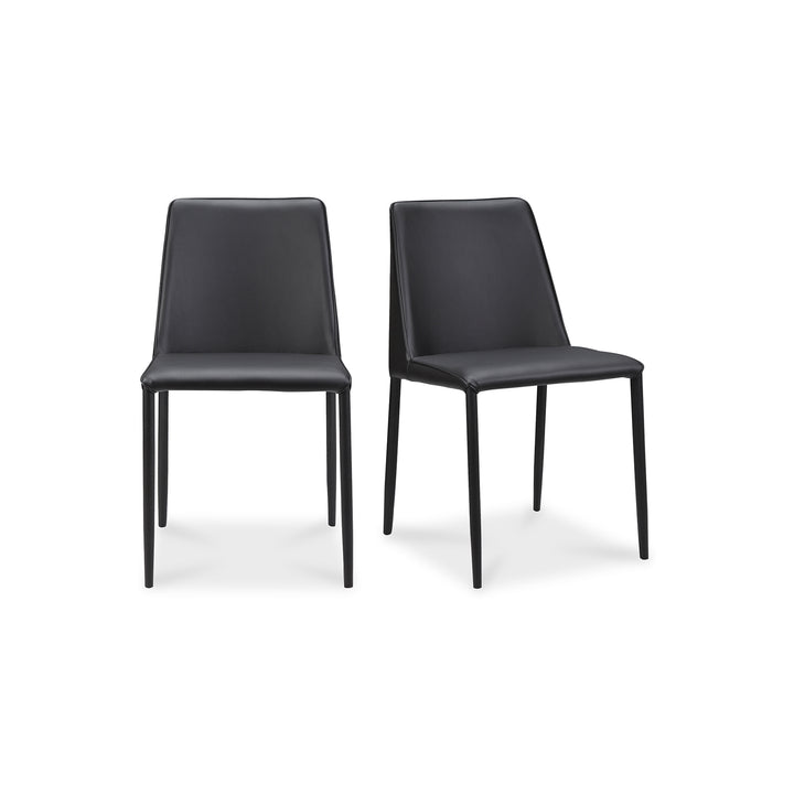 Moe's Home Collection - Nora Dining Chair Black Vegan Leather - Set of 2 - YM-1004-29 | American Home Furniture