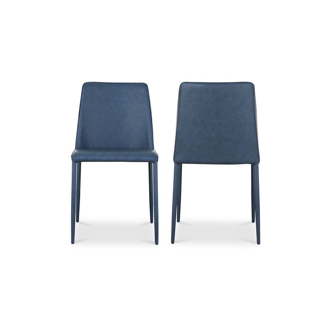 Moe's Home Collection - Nora Dining Chair Ocean Cavern Grey Vegan Leather - Set of 2 - YM-1004-41 | American Home Furniture
