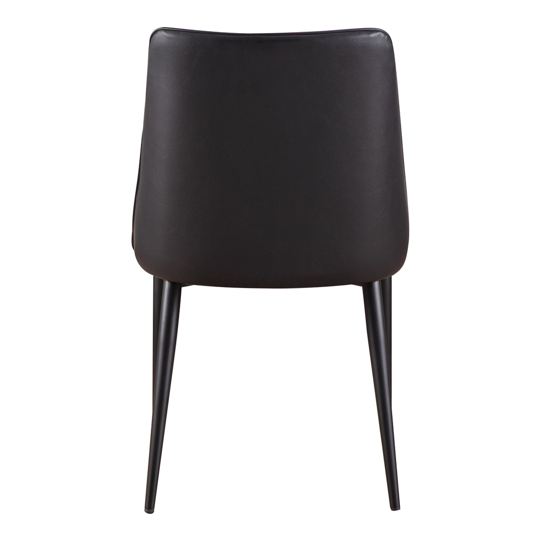 Moe's Home Collection - Lula Dining Chair Black Vegan Leather - Set of 2 - YM-1006-02 | American Home Furniture