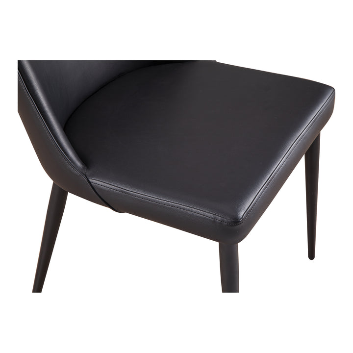 Moe's Home Collection - Lula Dining Chair Black Vegan Leather - Set of 2 - YM-1006-02 | American Home Furniture
