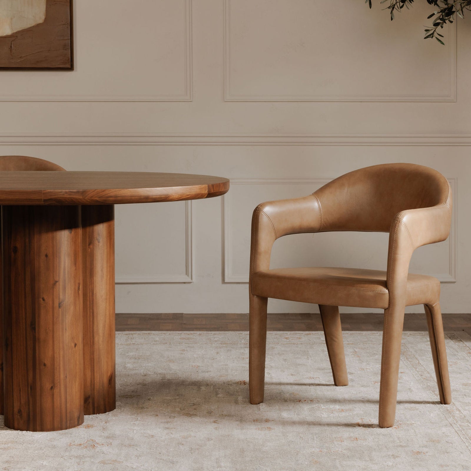Moe's Home Collection - Martens Dining Chair Brown Leather - Set of 2 - YM-1009-03 | American Home Furniture