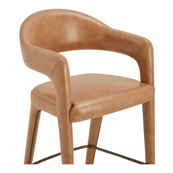 Moe's Home Collection - Martens Counter Stool Brown Leather - YM-1010-03 | American Home Furniture