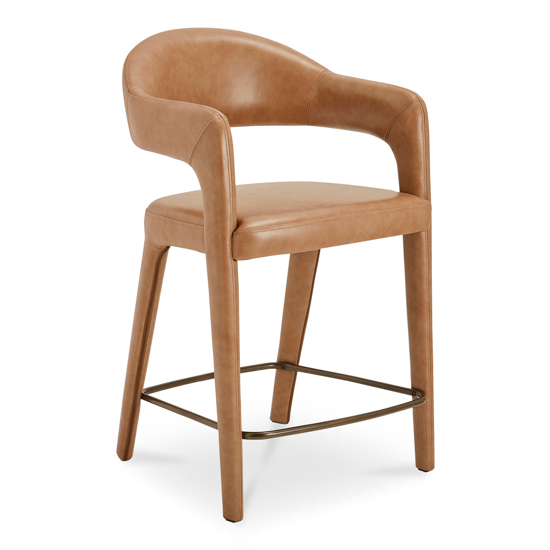 Moe's Home Collection - Martens Counter Stool Brown Leather - YM-1010-03 | American Home Furniture