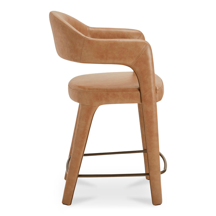 Moe's Home Collection - Martens Counter Stool Brown Leather - YM-1010-03 | American Home Furniture