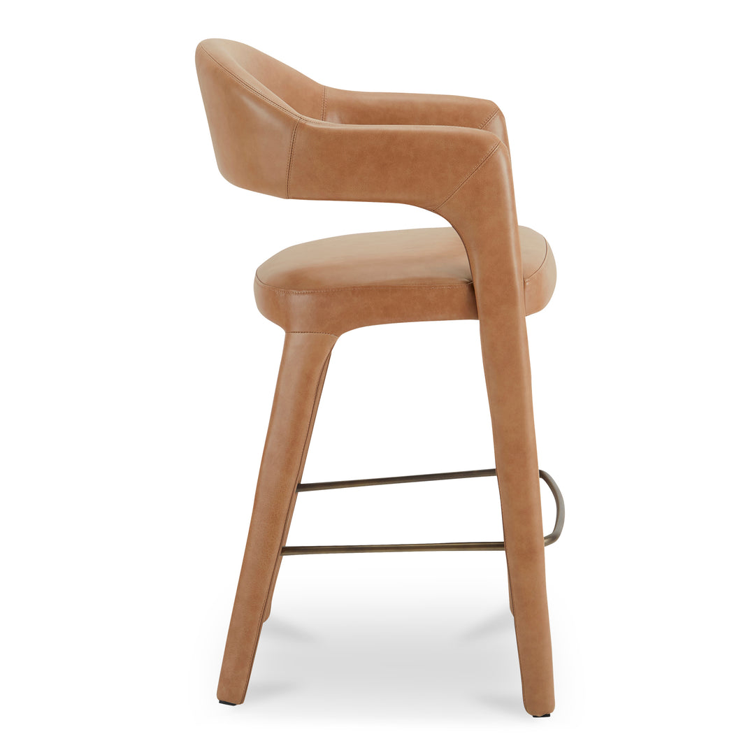 Moe's Home Collection - Martens Bar Stool Brown Leather - YM-1011-03 | American Home Furniture