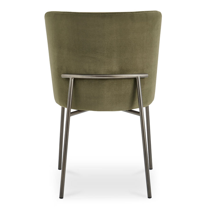 Early Dining Chair Faux Green Mohair - Set of 2