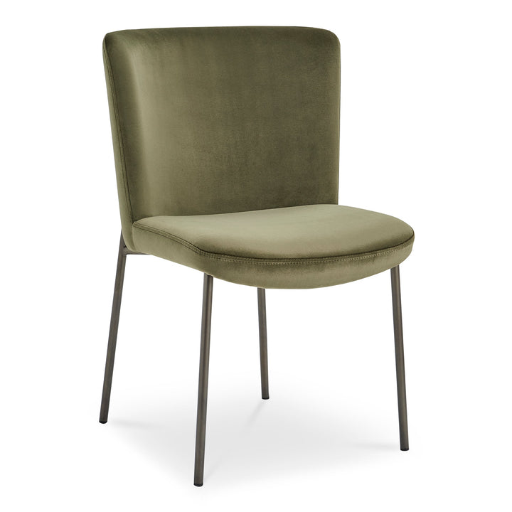 Early Dining Chair Faux Green Mohair - Set of 2
