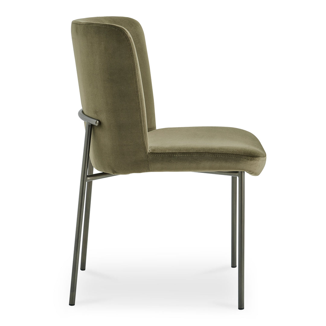 Early Dining Chair Faux Green Mohair - Set of 2