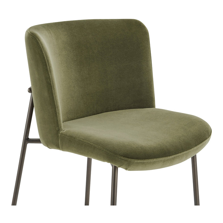 Early Bar Stool Faux Green Mohair - Set of 2