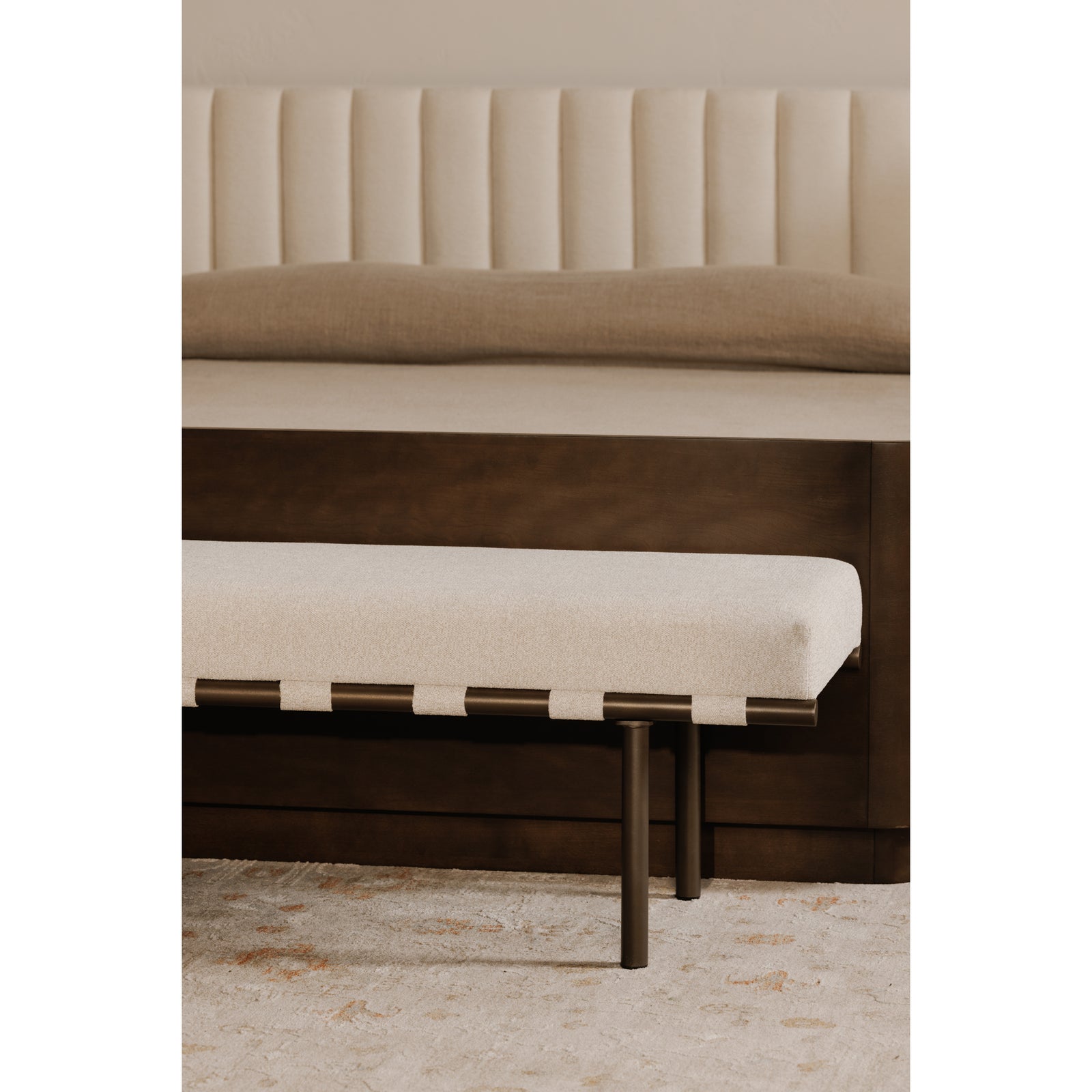 Moe's Home Collection - Carson Dining Bench Beige - YM-1016-34 | American Home Furniture
