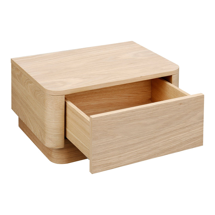 Round Off Nightstand Oak