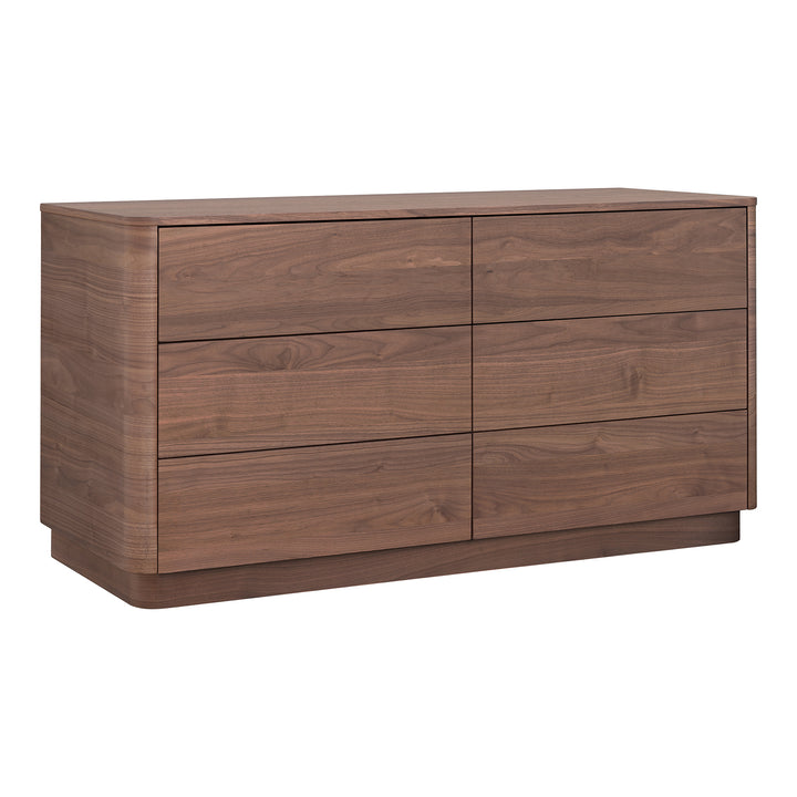 Moe's Home Collection - Round Off Dresser Walnut - YR-1003-03 | American Home Furniture