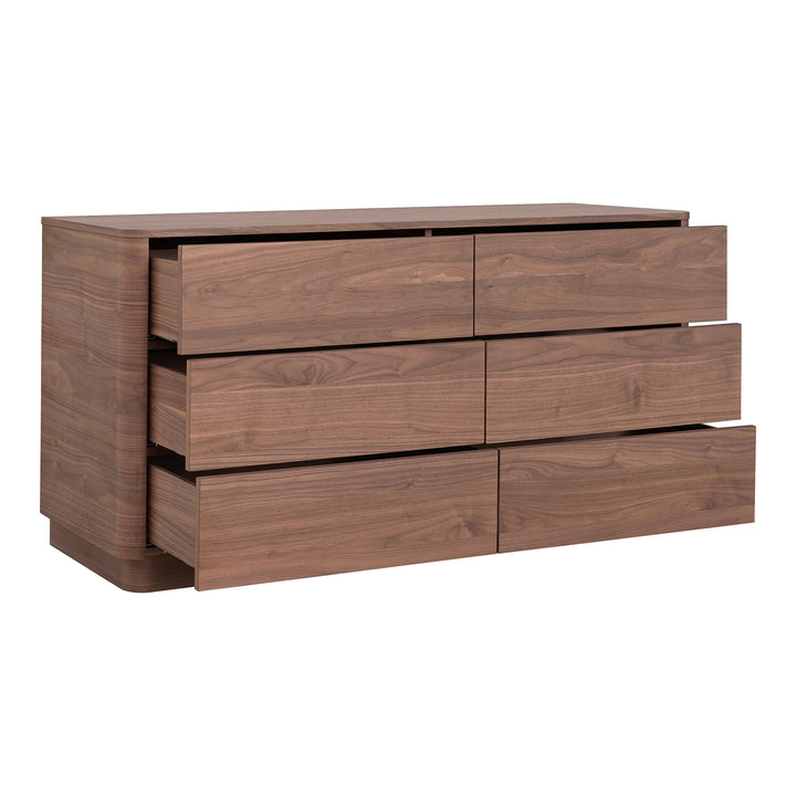 Moe's Home Collection - Round Off Dresser Walnut - YR-1003-03 | American Home Furniture