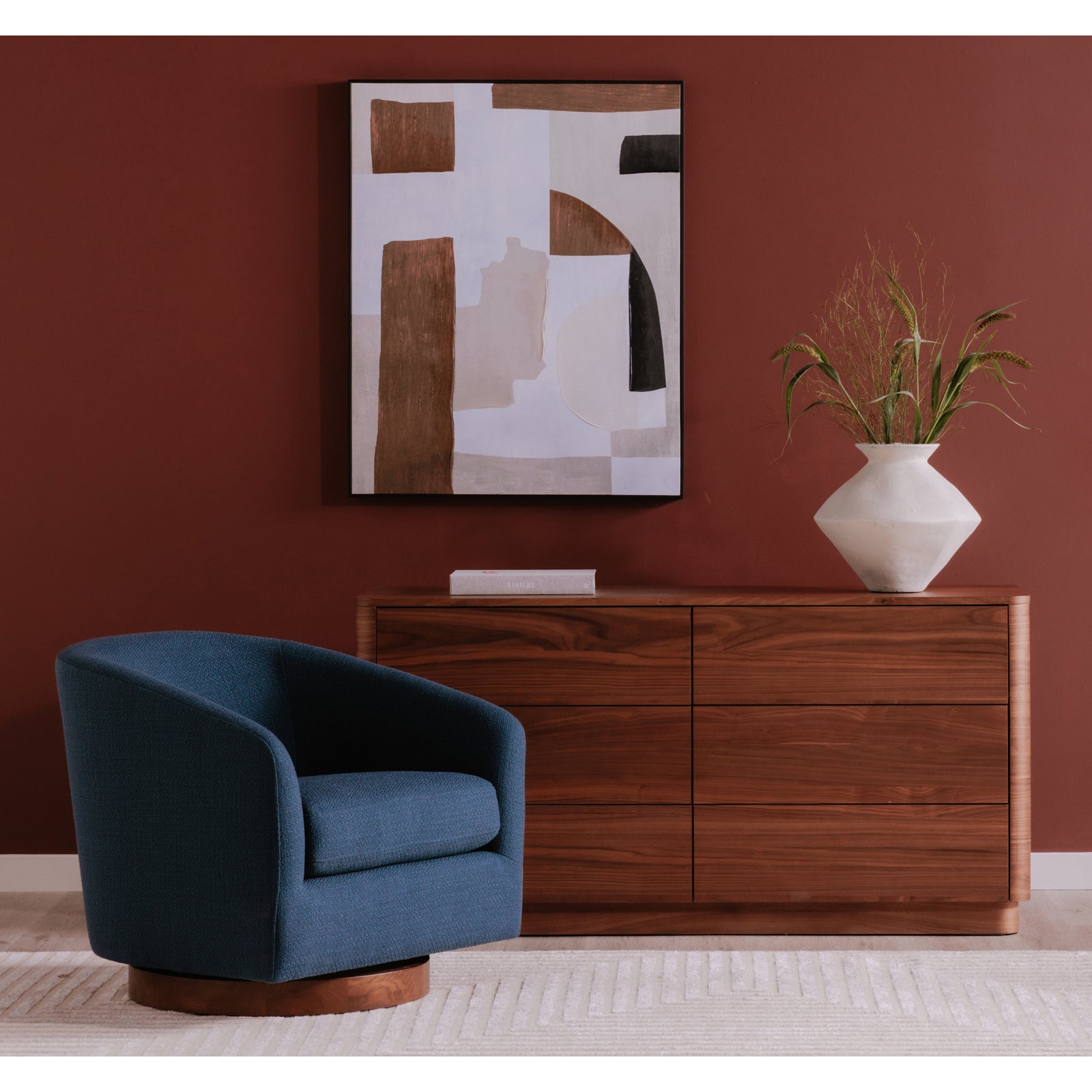 Moe's Home Collection - Round Off Dresser Walnut - YR-1003-03 | American Home Furniture