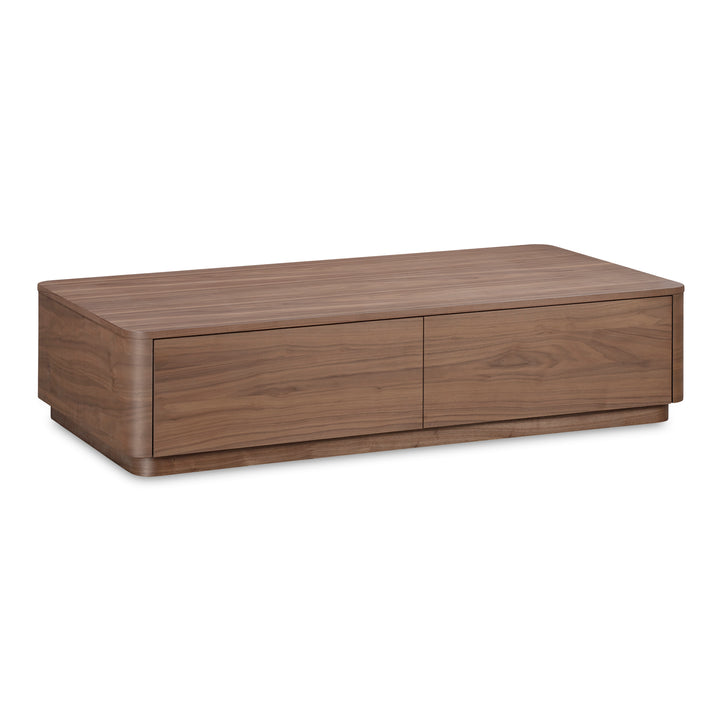 Moe's Home Collection - Round Off Coffee Table Walnut - YR-1007-03 | American Home Furniture