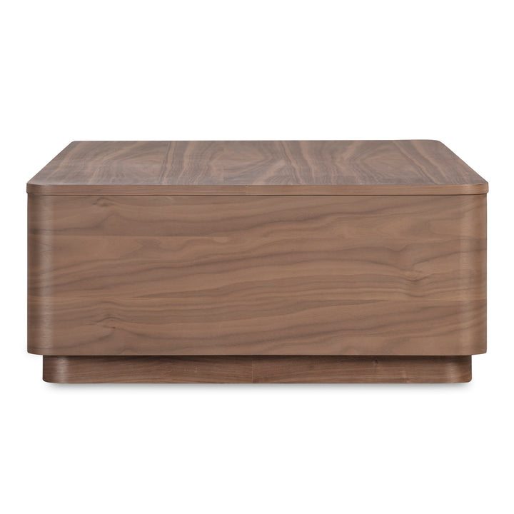 Moe's Home Collection - Round Off Coffee Table Walnut - YR-1007-03 | American Home Furniture