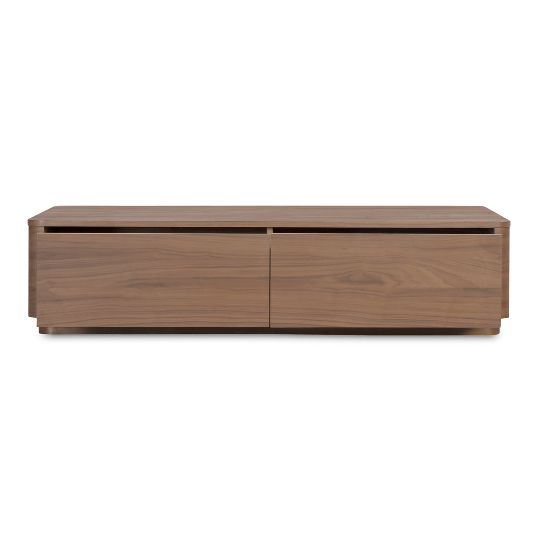 Moe's Home Collection - Round Off Coffee Table Walnut - YR-1007-03 | American Home Furniture