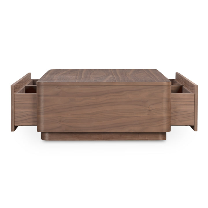 Moe's Home Collection - Round Off Coffee Table Walnut - YR-1007-03 | American Home Furniture