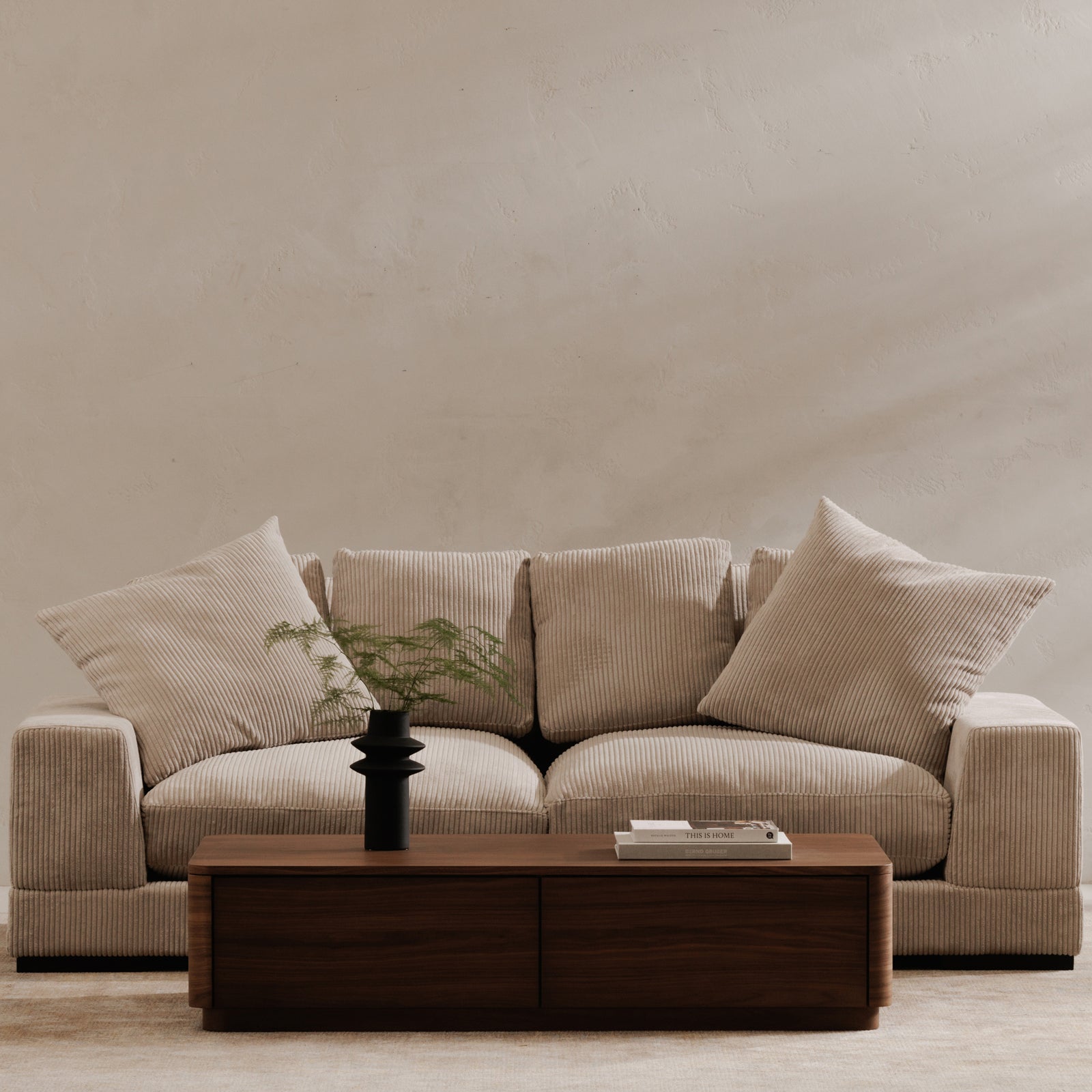 Moe's Home Collection - Round Off Coffee Table Walnut - YR-1007-03 | American Home Furniture