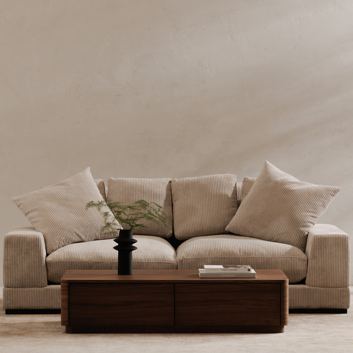 Moe's Home Collection - Round Off Coffee Table Walnut - YR-1007-03 | American Home Furniture