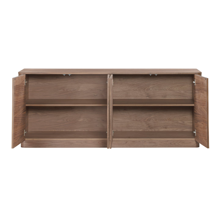 Moe's Home Collection - Round Off Sideboard Walnut - YR-1008-03 | American Home Furniture