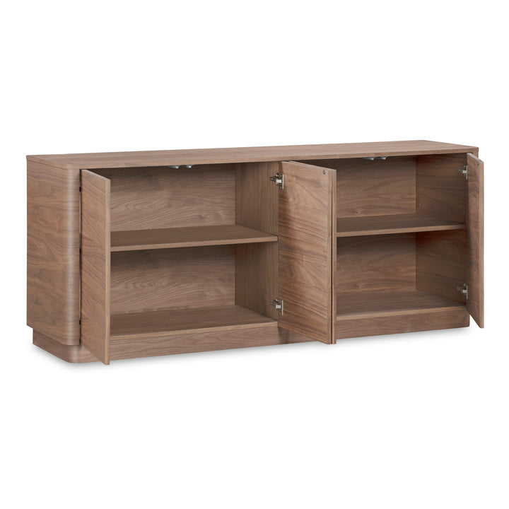 Moe's Home Collection - Round Off Sideboard Walnut - YR-1008-03 | American Home Furniture