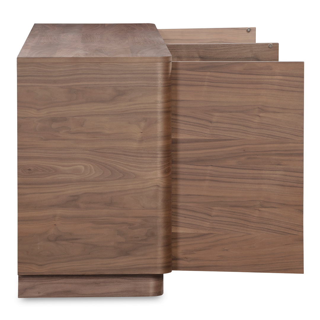 Moe's Home Collection - Round Off Sideboard Walnut - YR-1008-03 | American Home Furniture