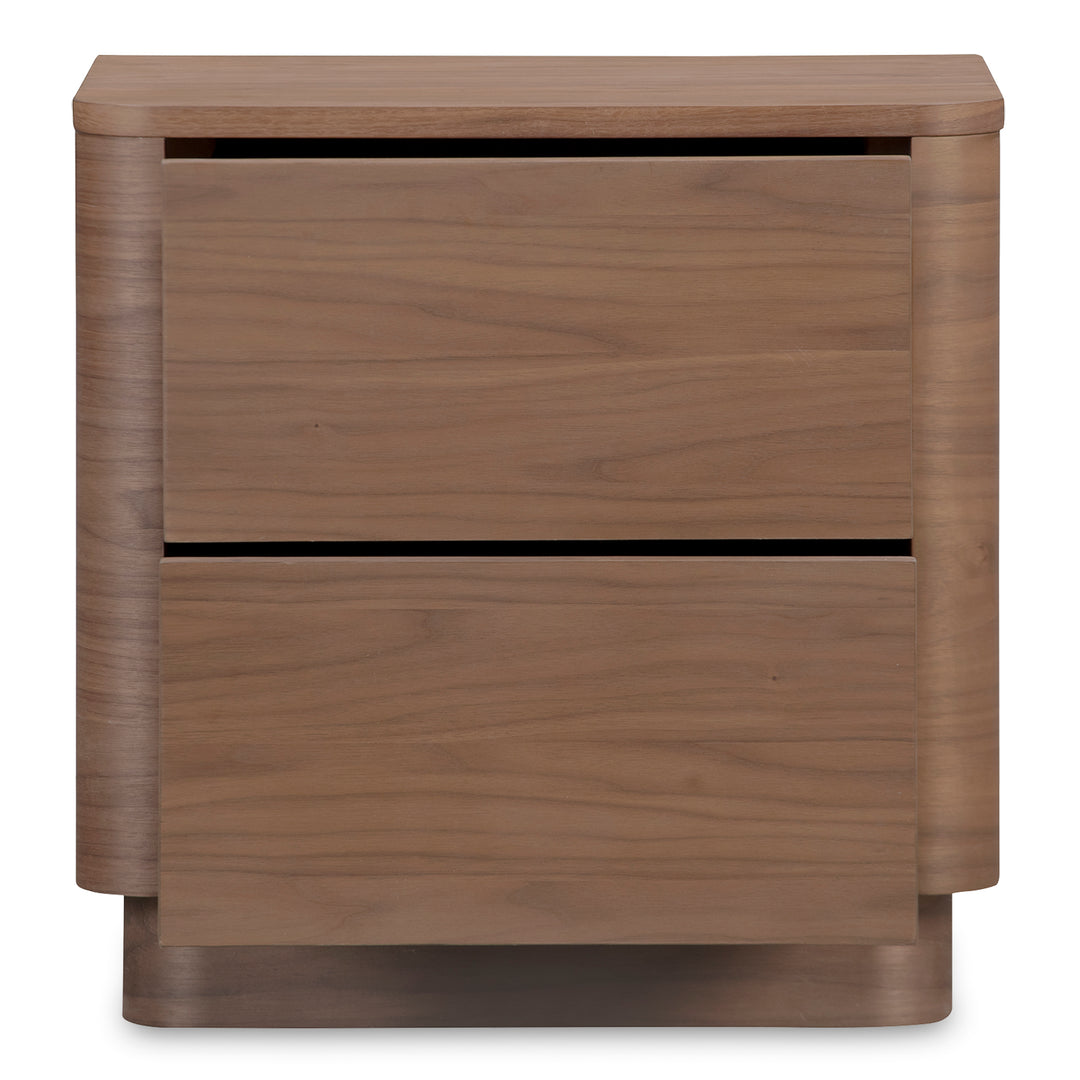 Moe's Home Collection - Round Off Tall Nightstand Walnut - YR-1013-03 | American Home Furniture