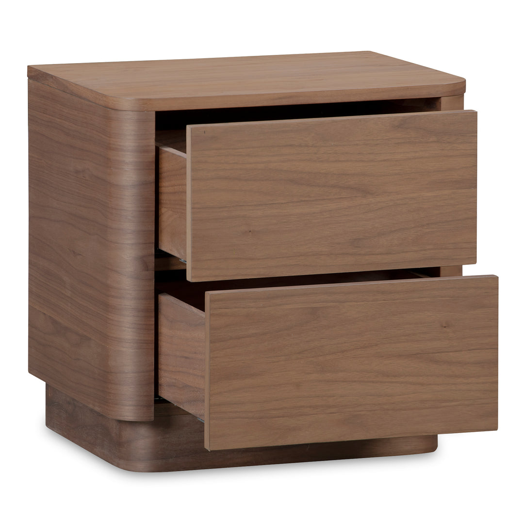 Moe's Home Collection - Round Off Tall Nightstand Walnut - YR-1013-03 | American Home Furniture