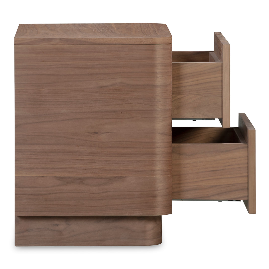 Moe's Home Collection - Round Off Tall Nightstand Walnut - YR-1013-03 | American Home Furniture